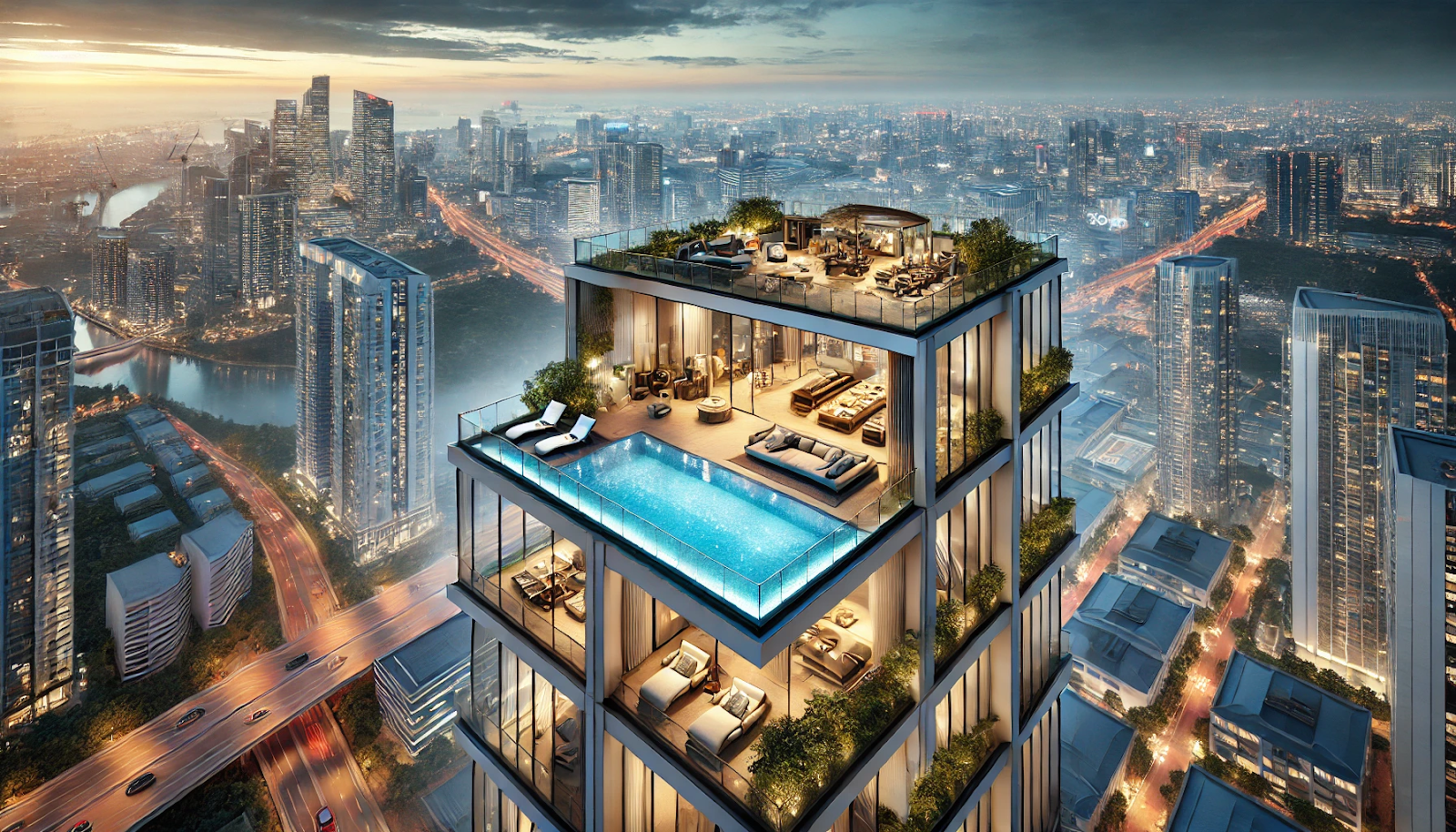 Vị trí vàng đắc địa của căn hộ Sky Villa - Ảnh minh hoạ