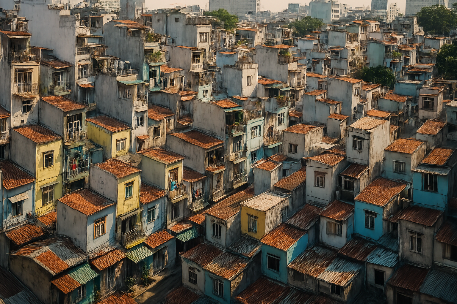 Ảnh minh hoạ về đô thị quá tải