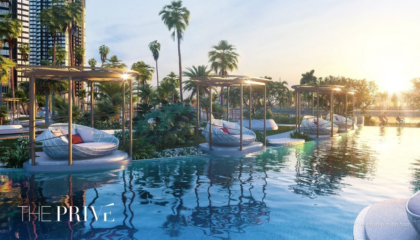 Hồ bơi vô cực tại dự án THE PRIVÉ