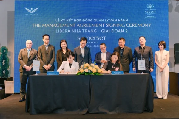 Tập đoàn KDI và The Ascott Limited (Ascott) ký kết hợp tác. Ảnh: KDI Holdings