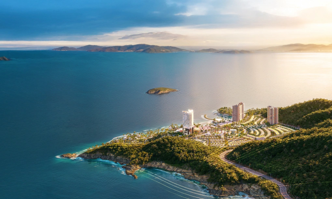 Phối cảnh dự án bên vịnh Nha Trang. Ảnh: KDI Holdings